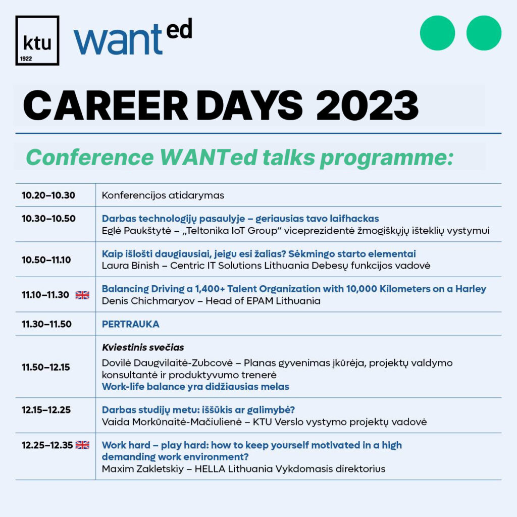 WANTed talks programme 1